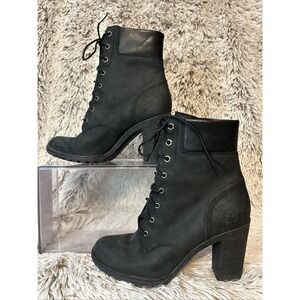 Timberland Boots Glancy Earthkeepers Heel Grunge Punk Goth‎ Minimalist Black 8